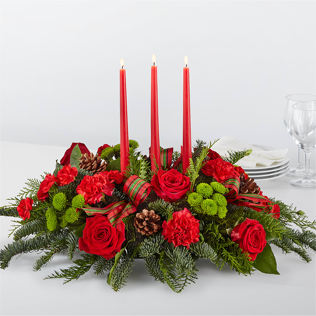 By the Candlelight Centerpiece – Burns Florist, Hanceville AL