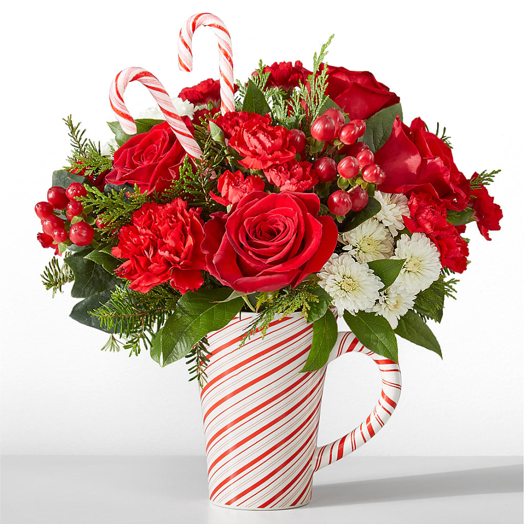 Peppermint Swirl Mug – Burns Florist, Hanceville AL