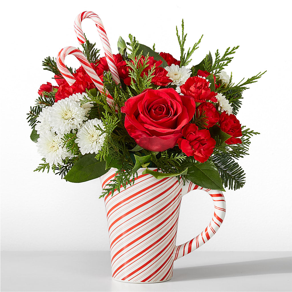 Peppermint Swirl Mug – Burns Florist, Hanceville AL