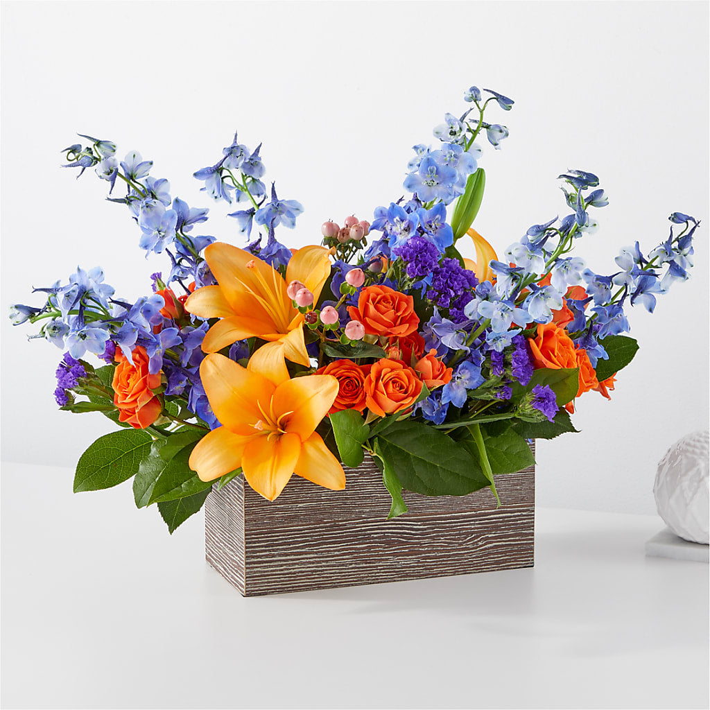 Radiant Citrus Box Bouquet – Burns Florist, Hanceville AL
