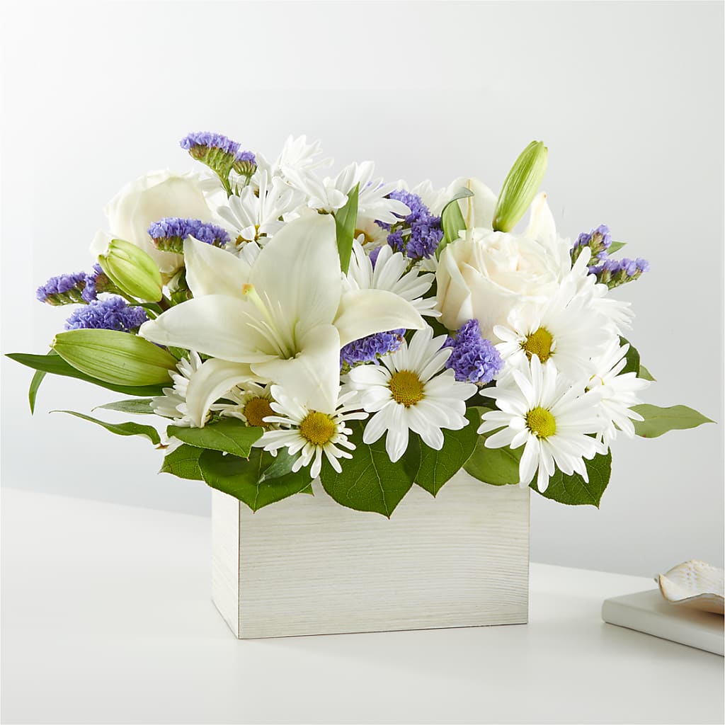 Beyond Blue Box Bouquet – Burns Florist, Hanceville AL