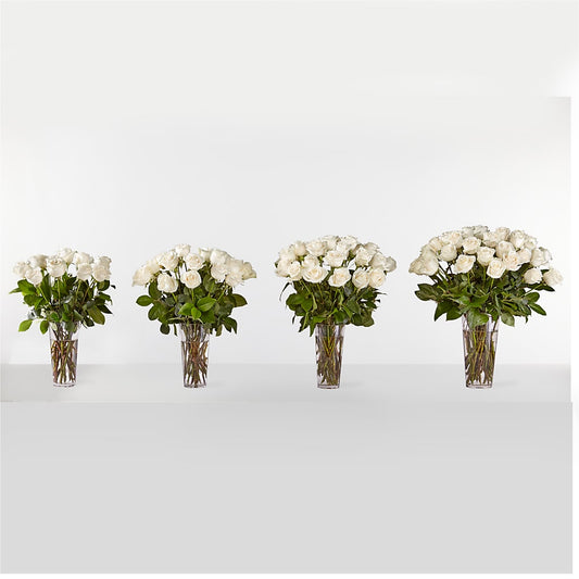 Long Stem White Rose Bouquet – Burns Florist, Hanceville AL