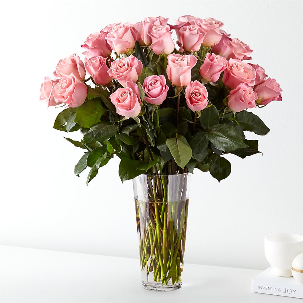 Long Stem Pink Rose Bouquet – Burns Florist, Hanceville AL