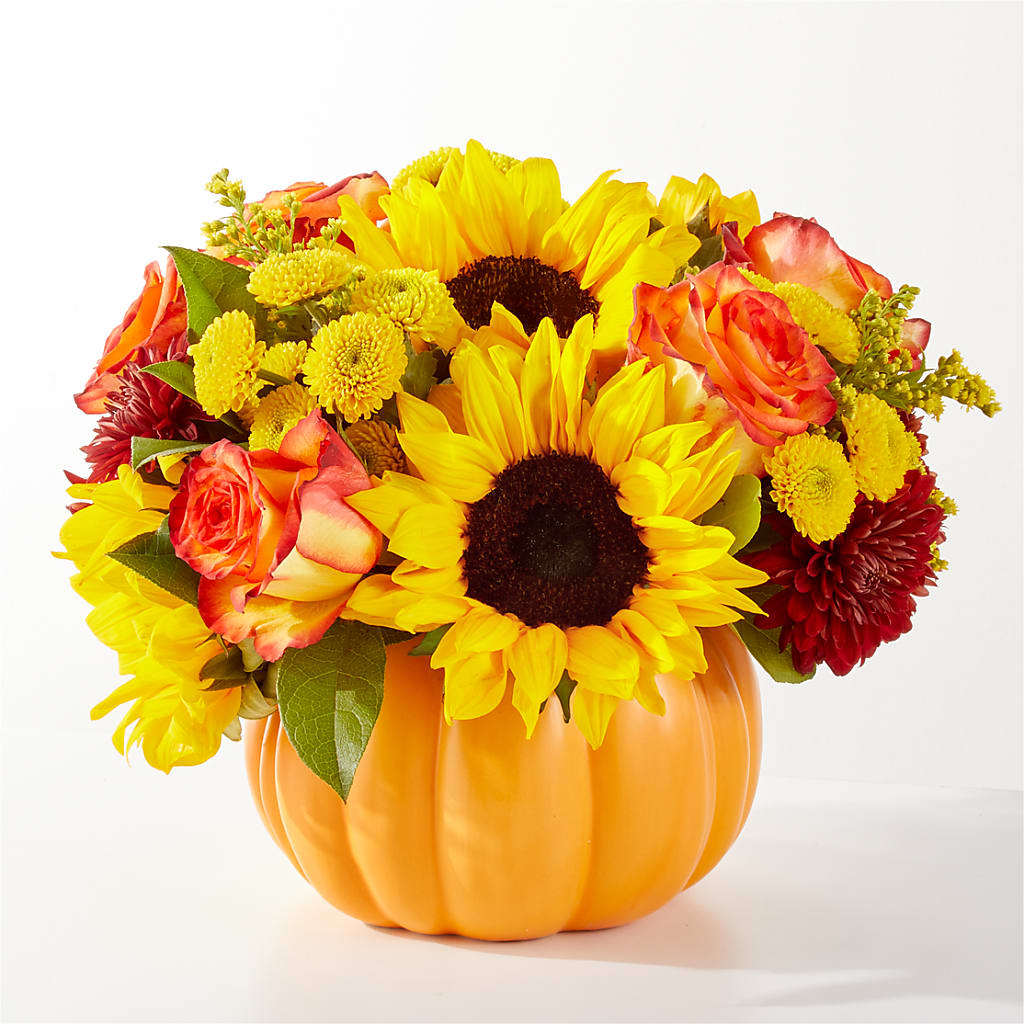 Golden Gourd Pumpkin Bouquet – Burns Florist, Hanceville AL