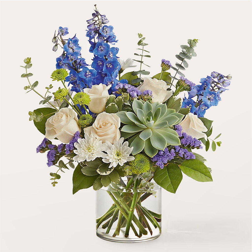 Cerulean Waves Bouquet – Burns Florist, Hanceville AL