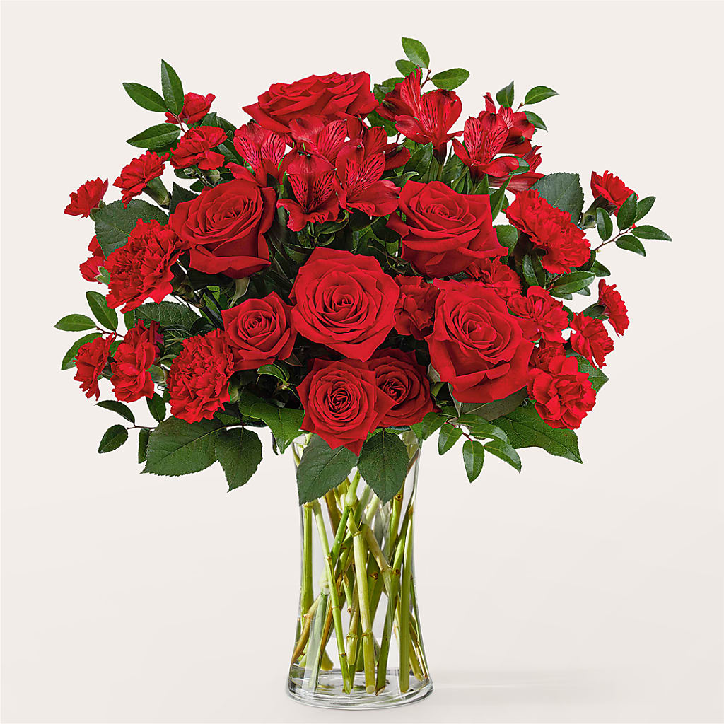 Brilliant Ruby Bouquet – Burns Florist, Hanceville AL