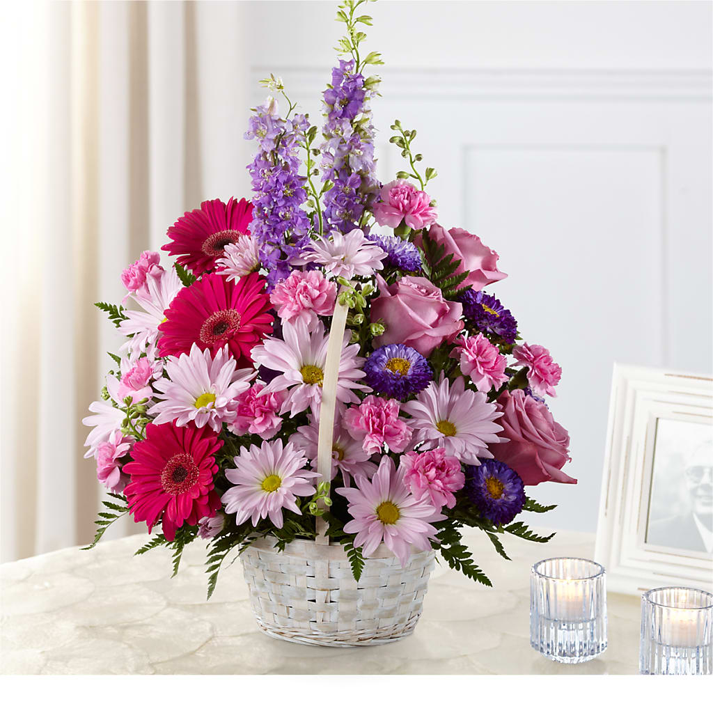 Pastel Peace Basket – Burns Florist, Hanceville AL