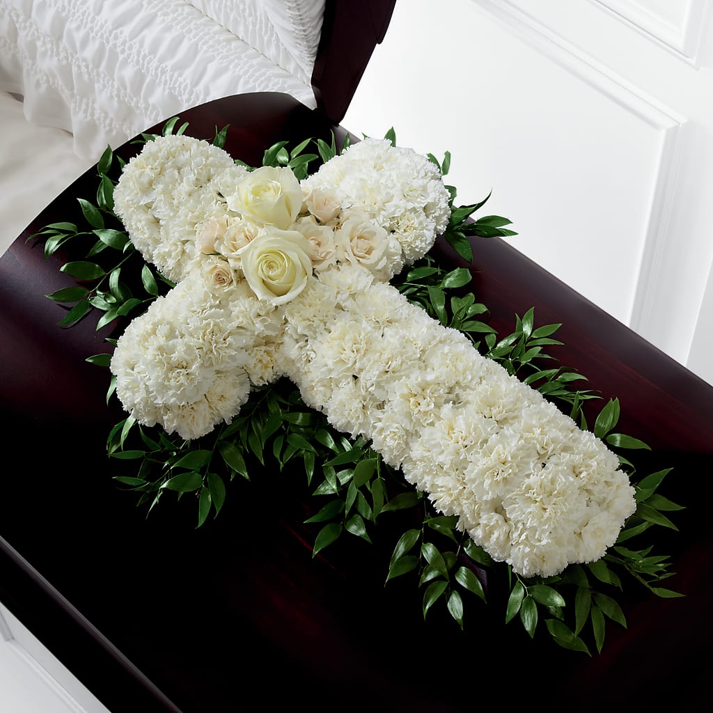 Peaceful Memories Casket Spray (Standard) – Burns Florist, Hanceville AL