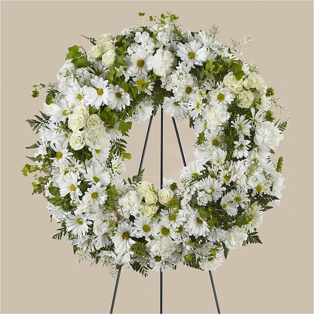 Faithful Wishes Wreath – Burns Florist, Hanceville AL