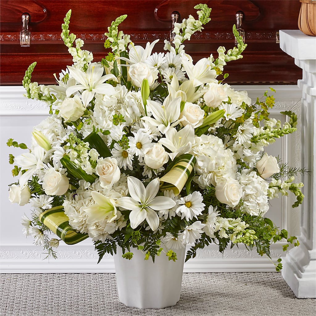 Thoughts of Tranquility Floor Basket – Burns Florist, Hanceville AL