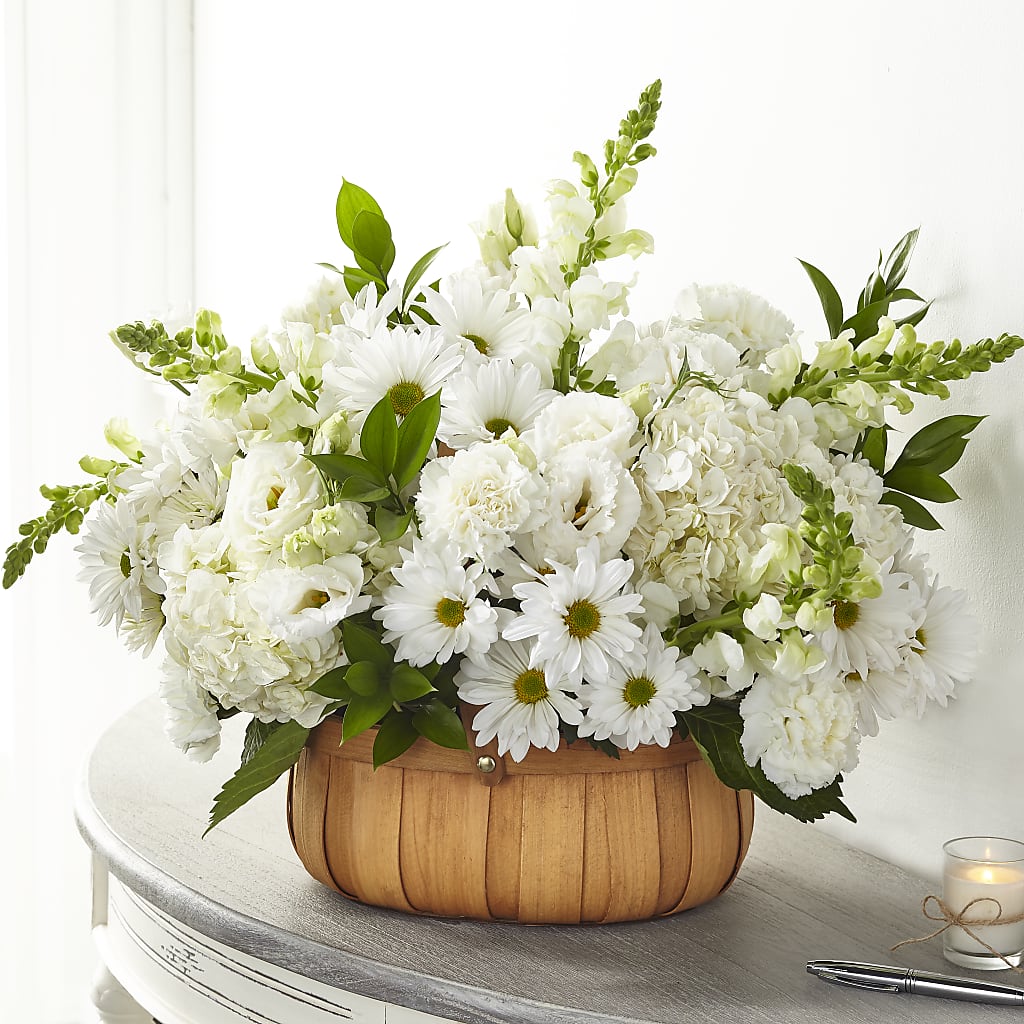 Pure Ivory Basket – Burns Florist, Hanceville AL