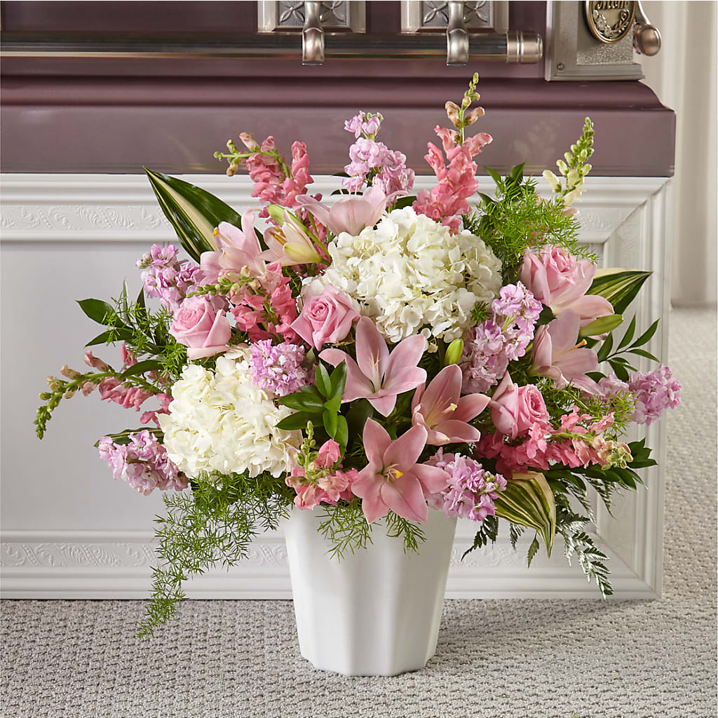 Simply Serene Floor Basket – Burns Florist, Hanceville AL