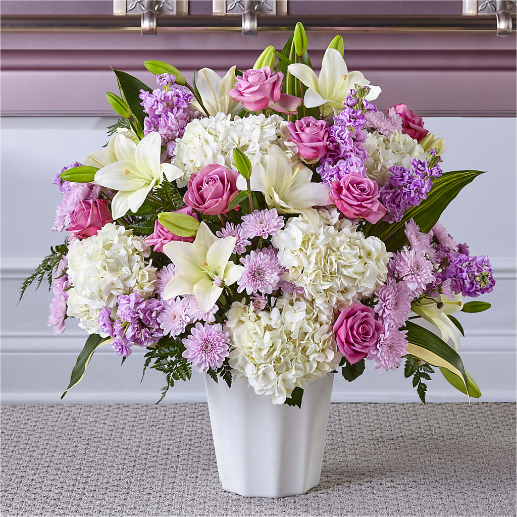 Heaven Sent Floor Basket – Burns Florist, Hanceville AL