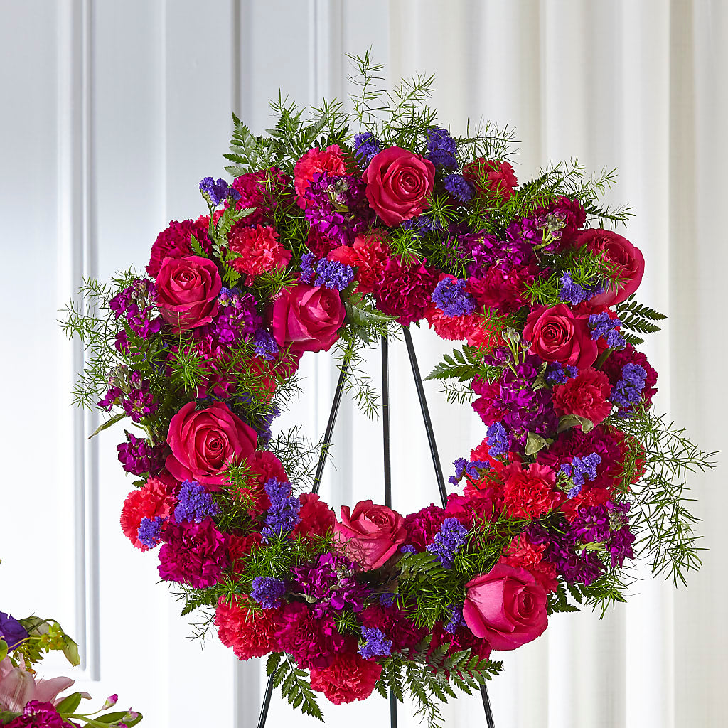 Calming Colors Wreath – Burns Florist, Hanceville AL