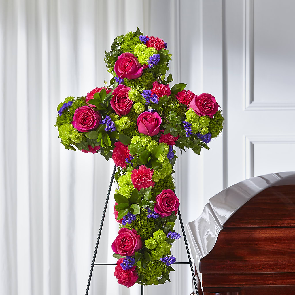Tribute Rose Floral Cross – Burns Florist, Hanceville AL