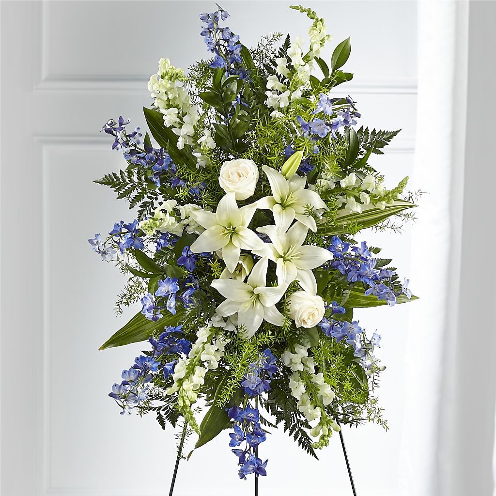 Faithful Friend Standing Spray – Burns Florist, Hanceville AL