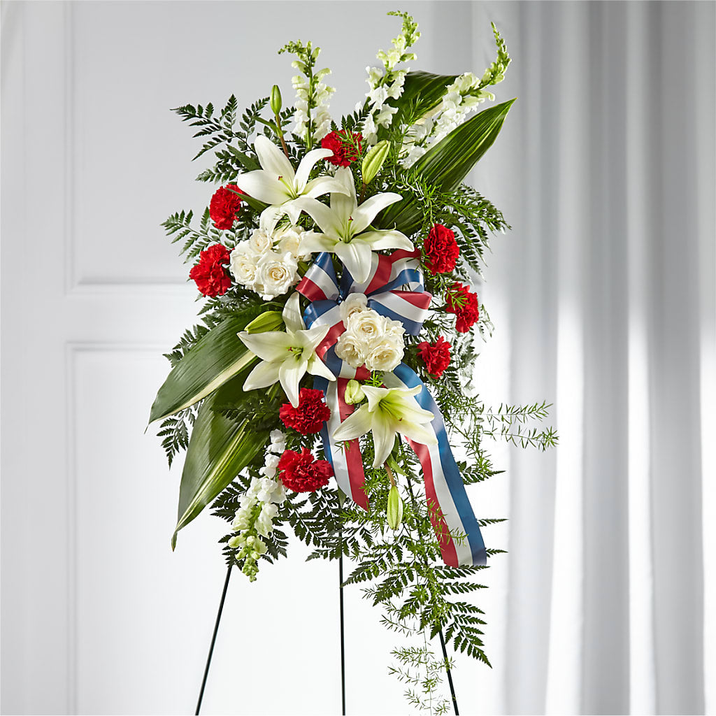 Stars of Life Standing Spray – Burns Florist, Hanceville AL