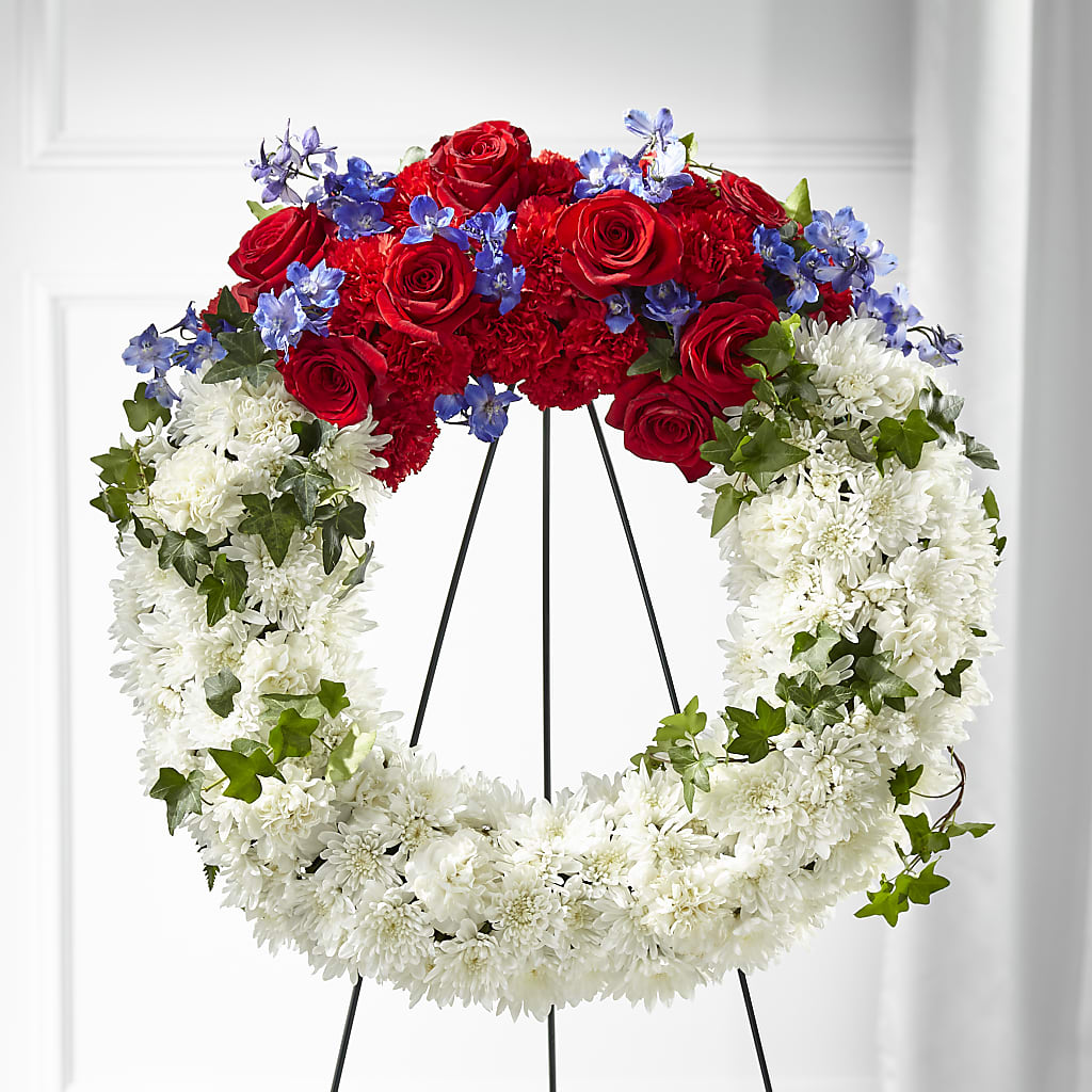 Patriotic Passion Wreath – Burns Florist, Hanceville AL