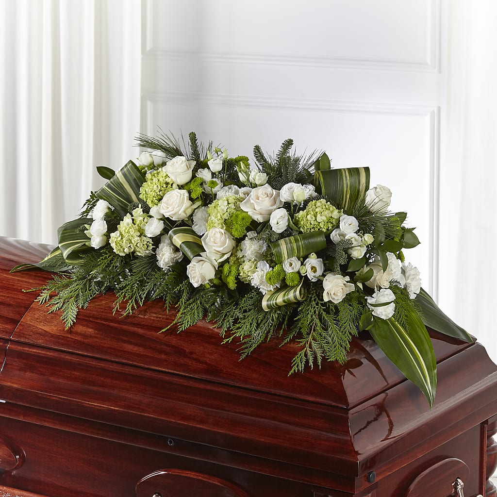 Hopeful Gesture Casket Spray – Burns Florist, Hanceville AL