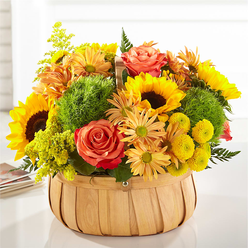 Harvest Sunflower Basket – Burns Florist, Hanceville AL