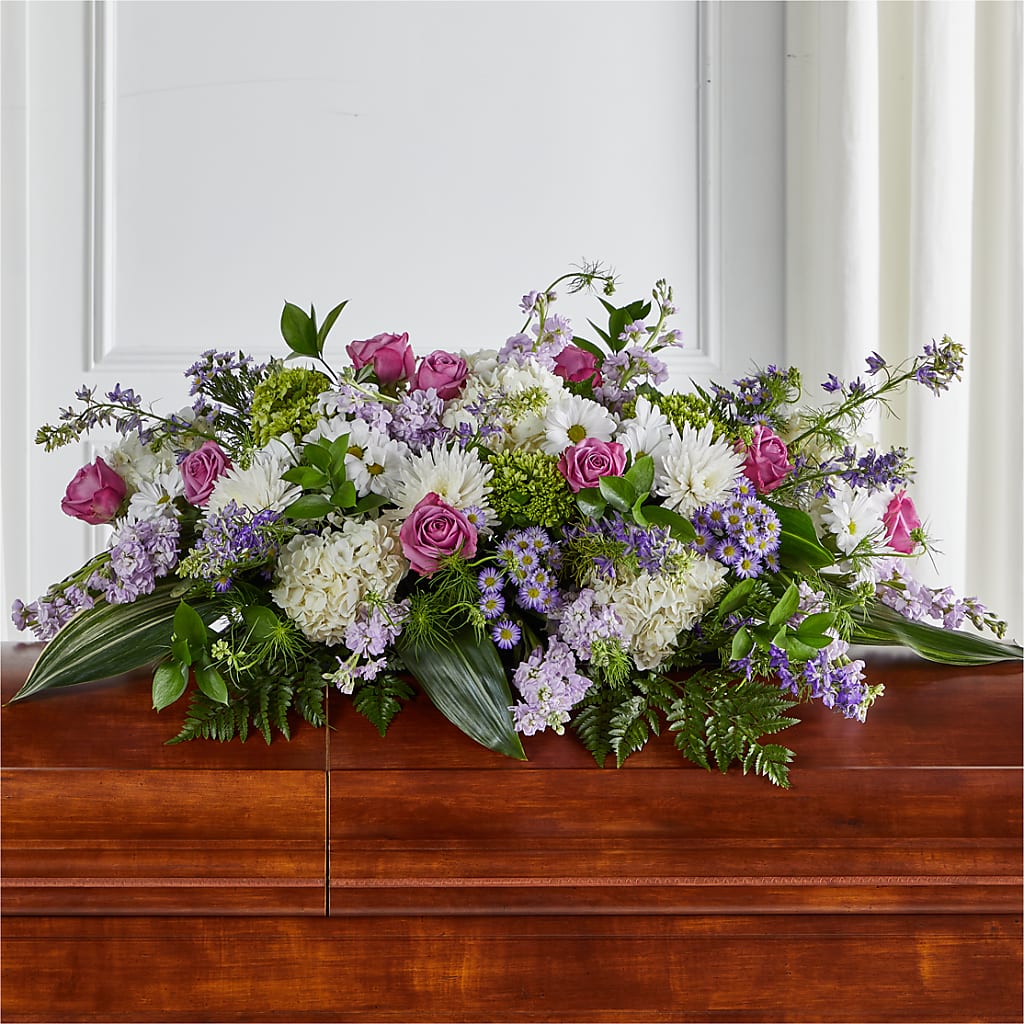 Meadows of Serenity Casket Spray – Burns Florist, Hanceville AL