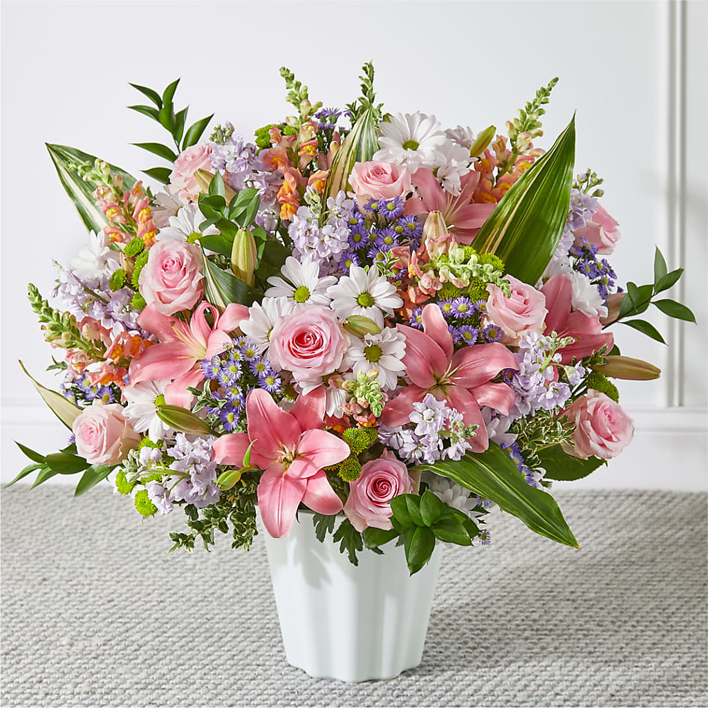 Abundant Compassion Floor Basket – Burns Florist, Hanceville AL