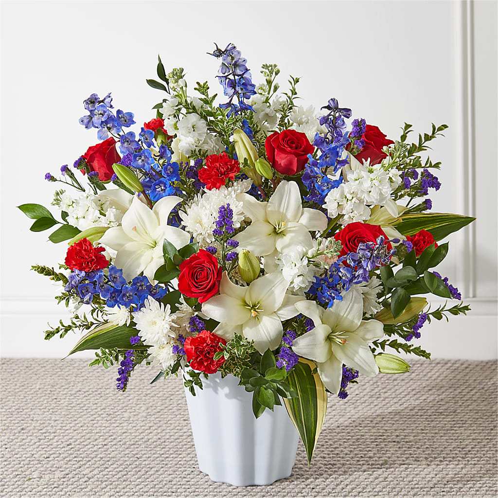 Consoled Floor Basket – Burns Florist, Hanceville AL