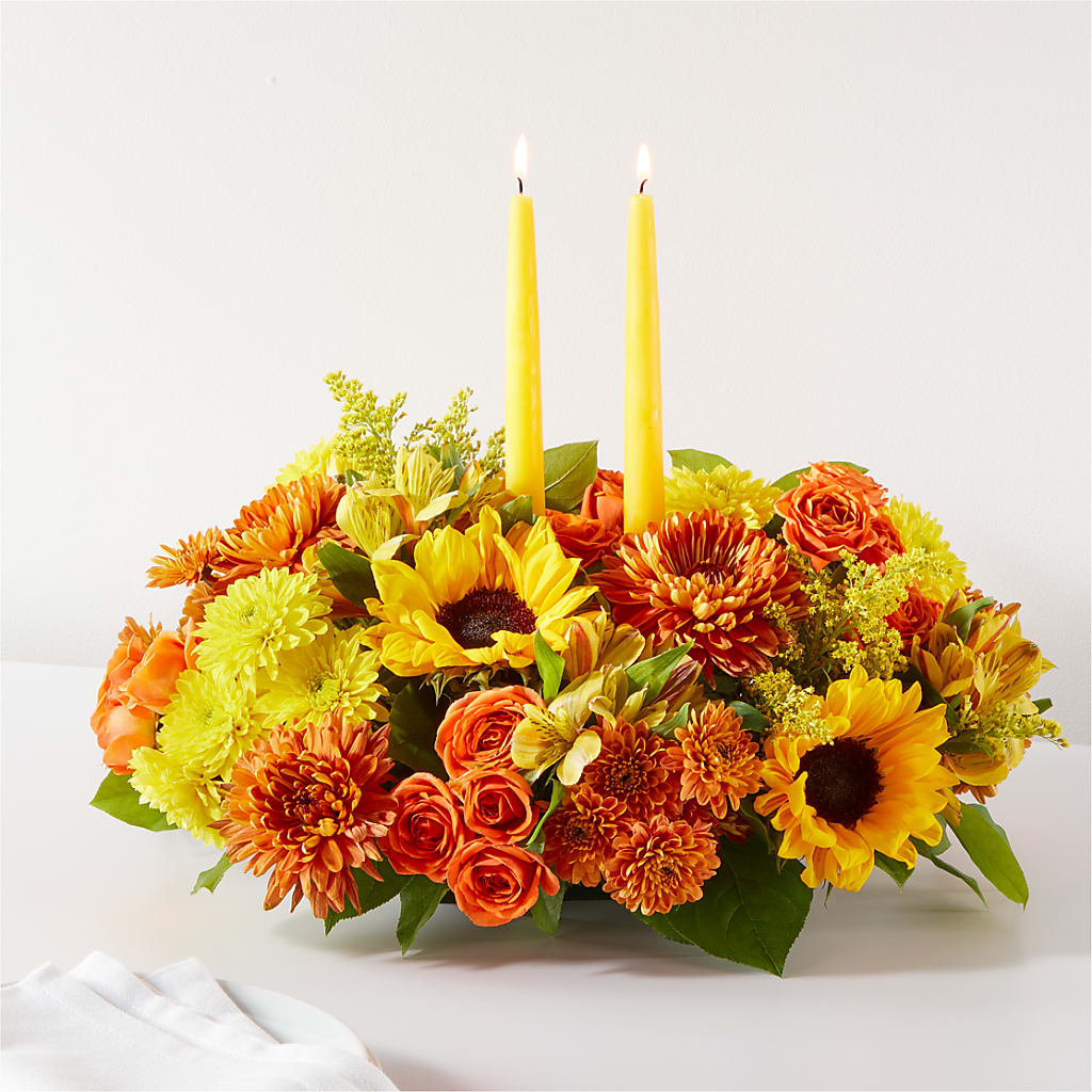 Autumn Harmony Centerpiece – Burns Florist, Hanceville AL