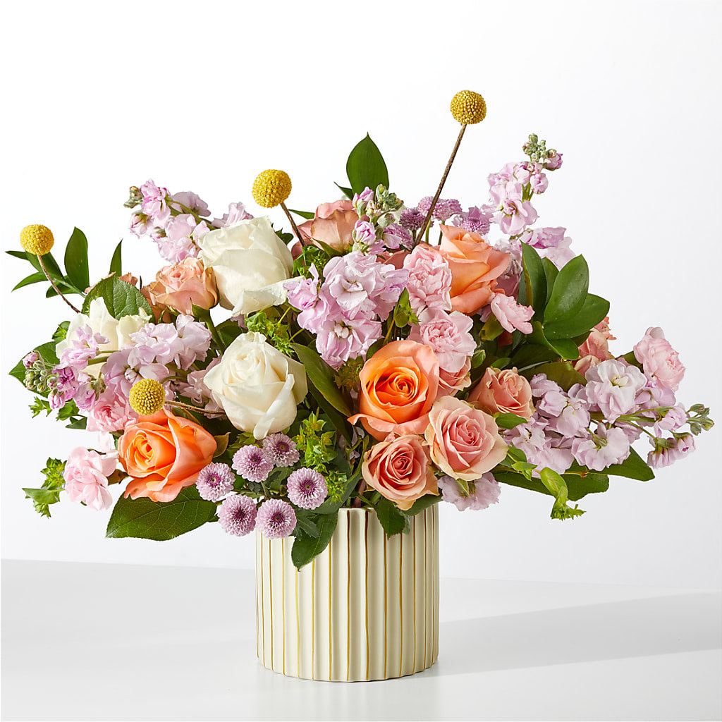 French Market Bouquet with Ivory Vase – Burns Florist, Hanceville AL