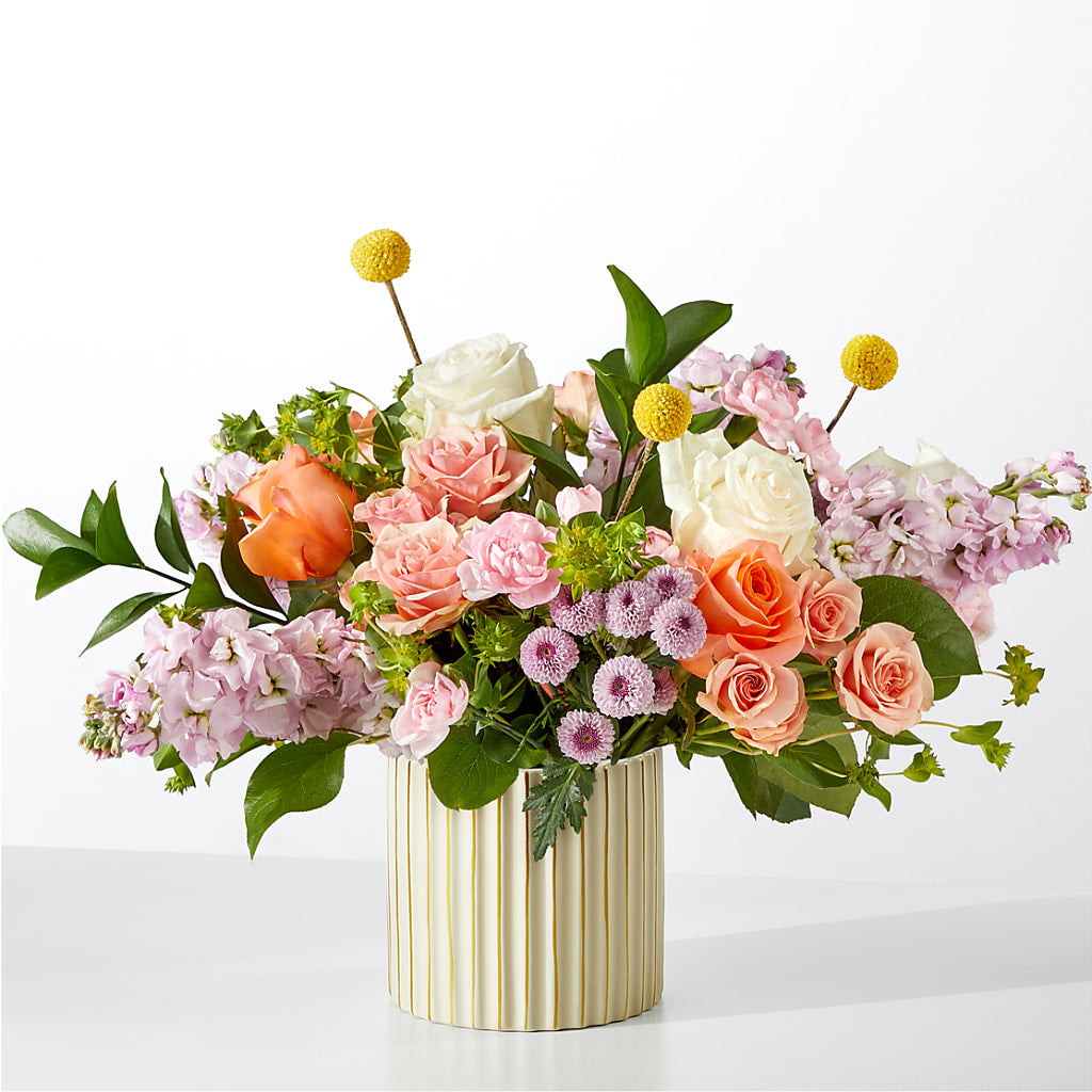 French Market Bouquet with Ivory Vase – Burns Florist, Hanceville AL