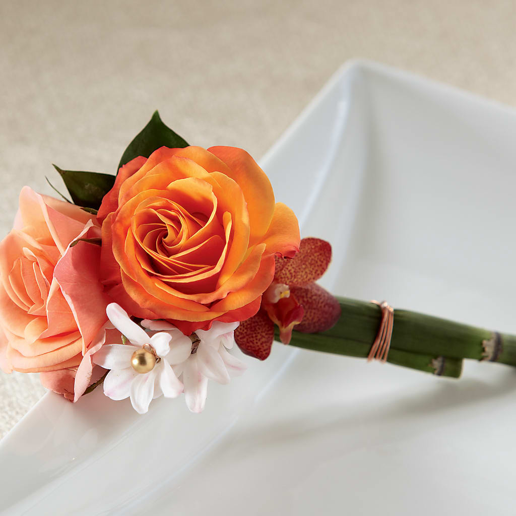 Sunset Dream Boutonniere – Burns Florist, Hanceville AL