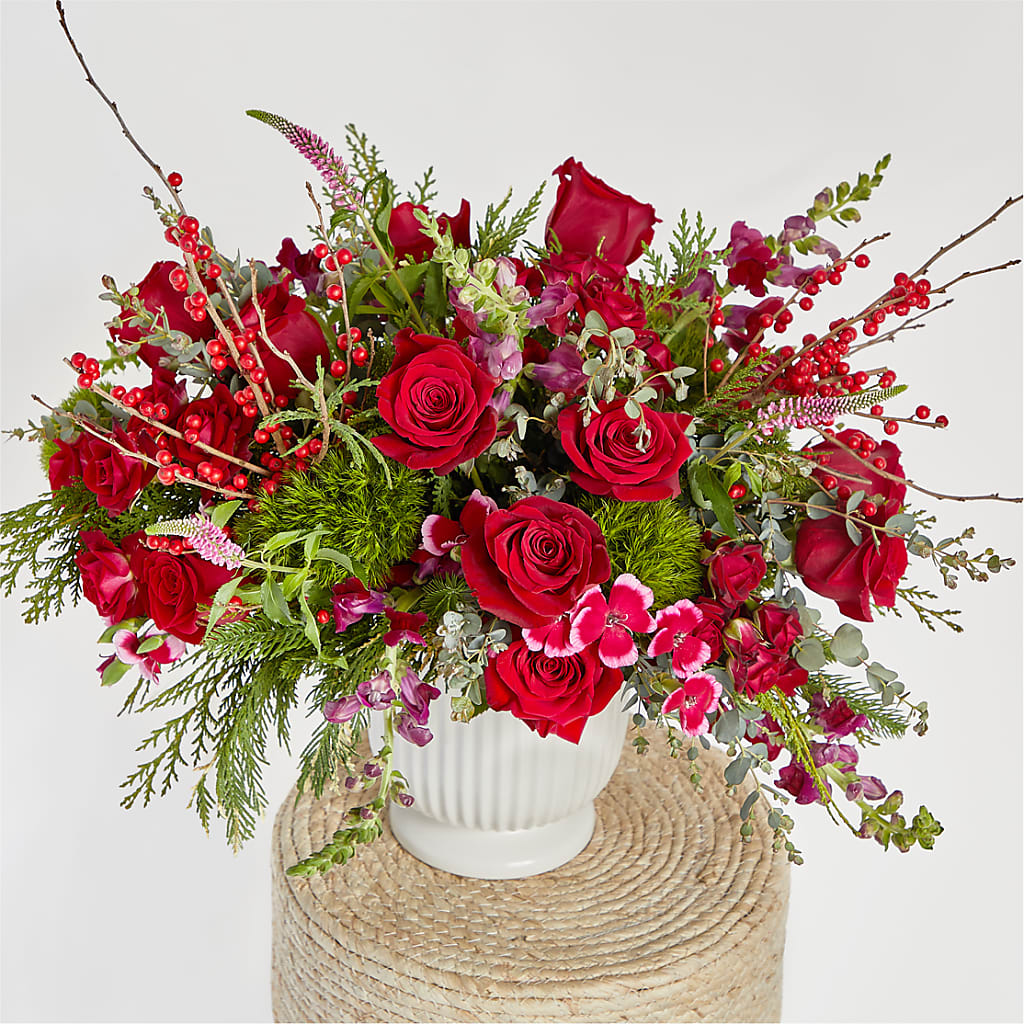 Big Red Bow Bouquet –  Burns Florist, Hanceville AL