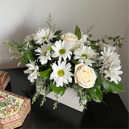 Fresh Linen Box Bouquet –  Burns Florist, Hanceville AL