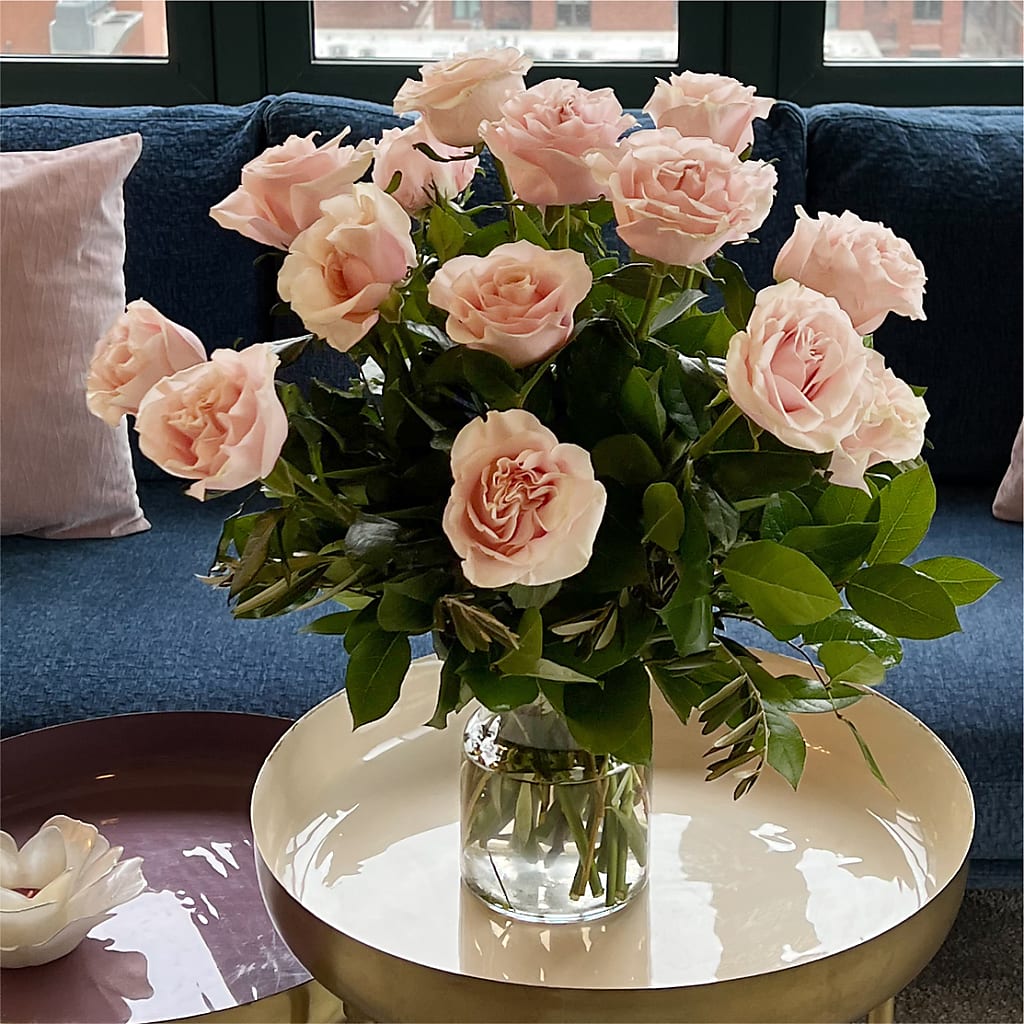 Long Stem Pink Rose Bouquet –  Burns Florist, Hanceville AL