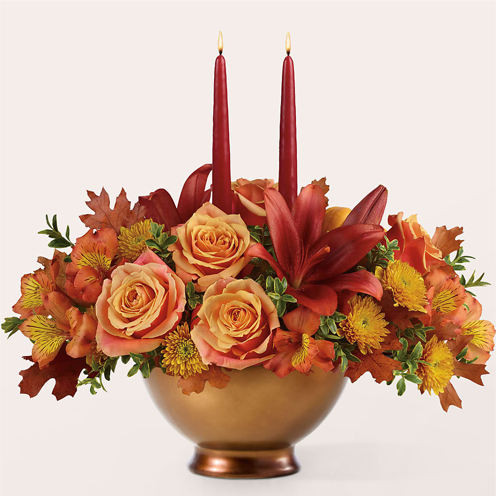 Harvest Table Centerpiece –  Burns Florist, Hanceville AL
