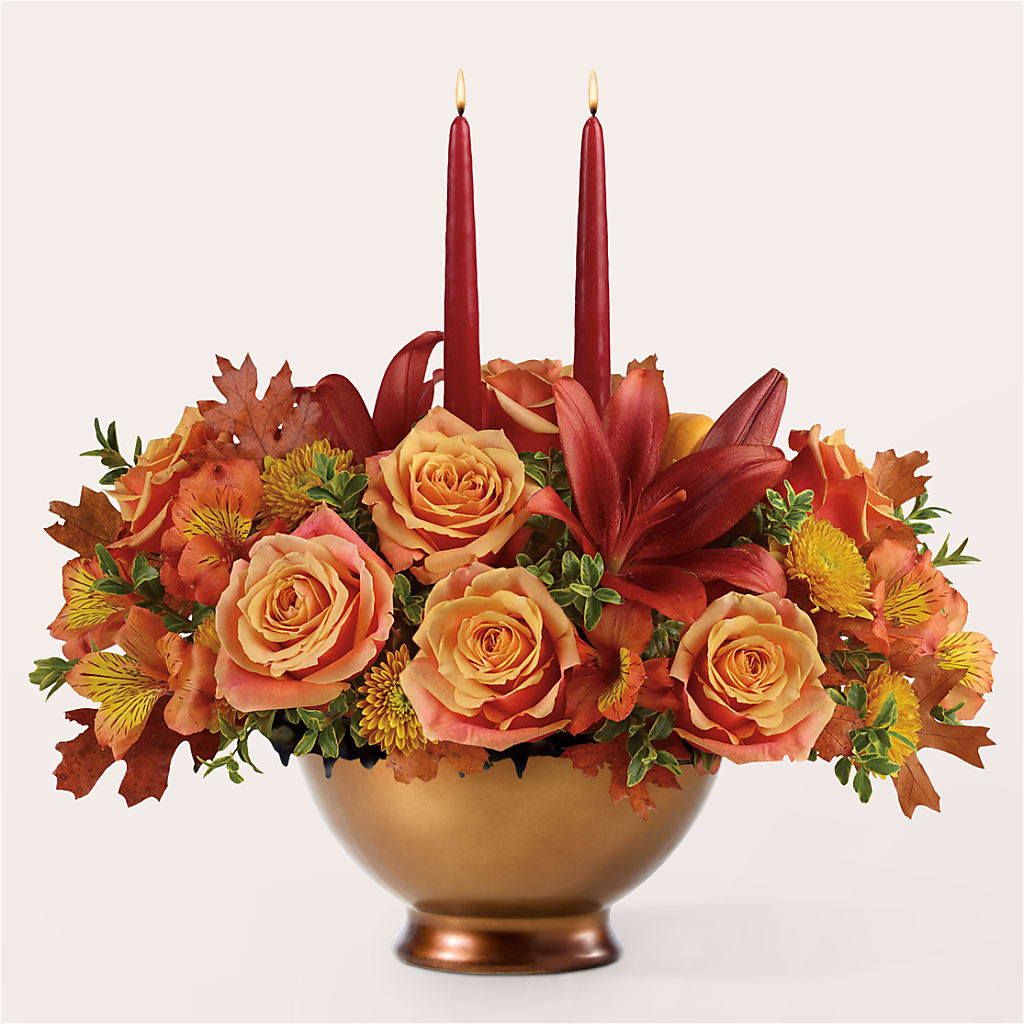Harvest Table Centerpiece –  Burns Florist, Hanceville AL