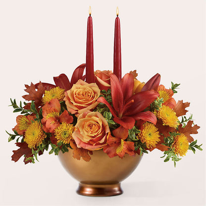 Harvest Table Centerpiece –  Burns Florist, Hanceville AL