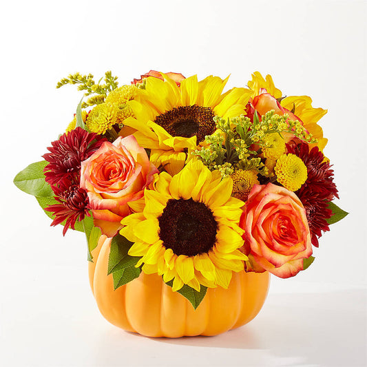 Golden Gourd Pumpkin Bouquet –  Burns Florist, Hanceville AL