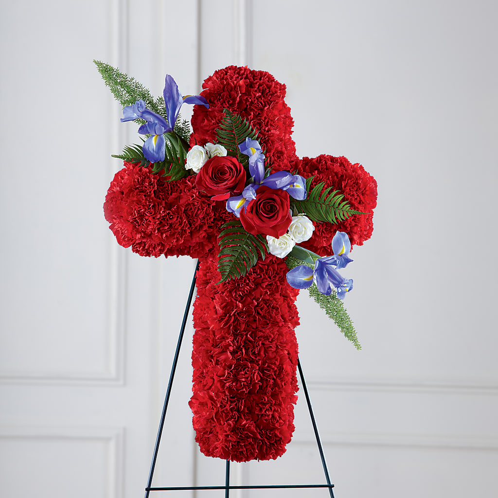 Faithful Hero Floral Cross –  Burns Florist, Hanceville AL