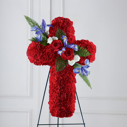 Faithful Hero Floral Cross –  Burns Florist, Hanceville AL