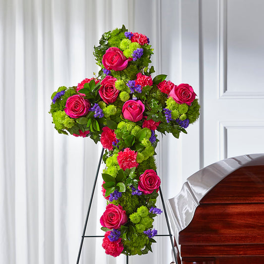 Tribute Rose Floral Cross –  Burns Florist, Hanceville AL