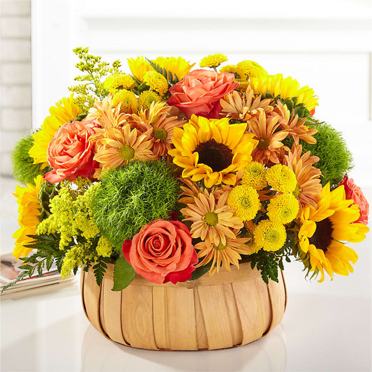 Harvest Sunflower Basket –  Burns Florist, Hanceville AL