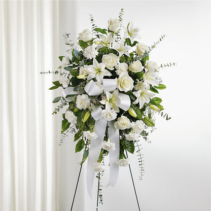 With Care Standing Spray –  Burns Florist, Hanceville AL