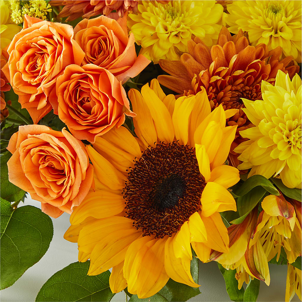 Autumn Harmony Centerpiece –  Burns Florist, Hanceville AL