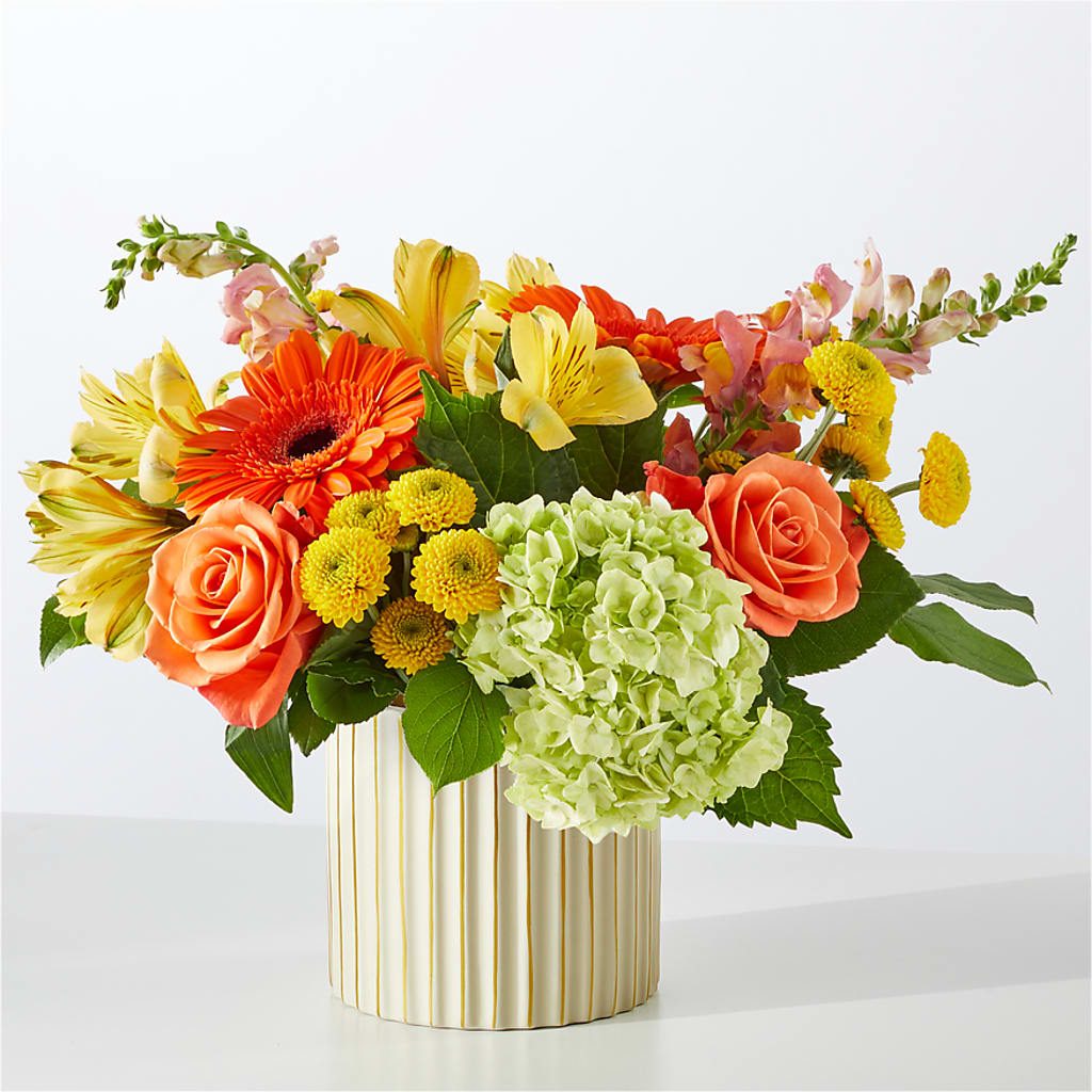 Autumn Sunshine Bouquet with Ivory Vase –  Burns Florist, Hanceville AL