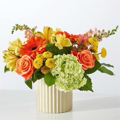 Autumn Sunshine Bouquet with Ivory Vase –  Burns Florist, Hanceville AL