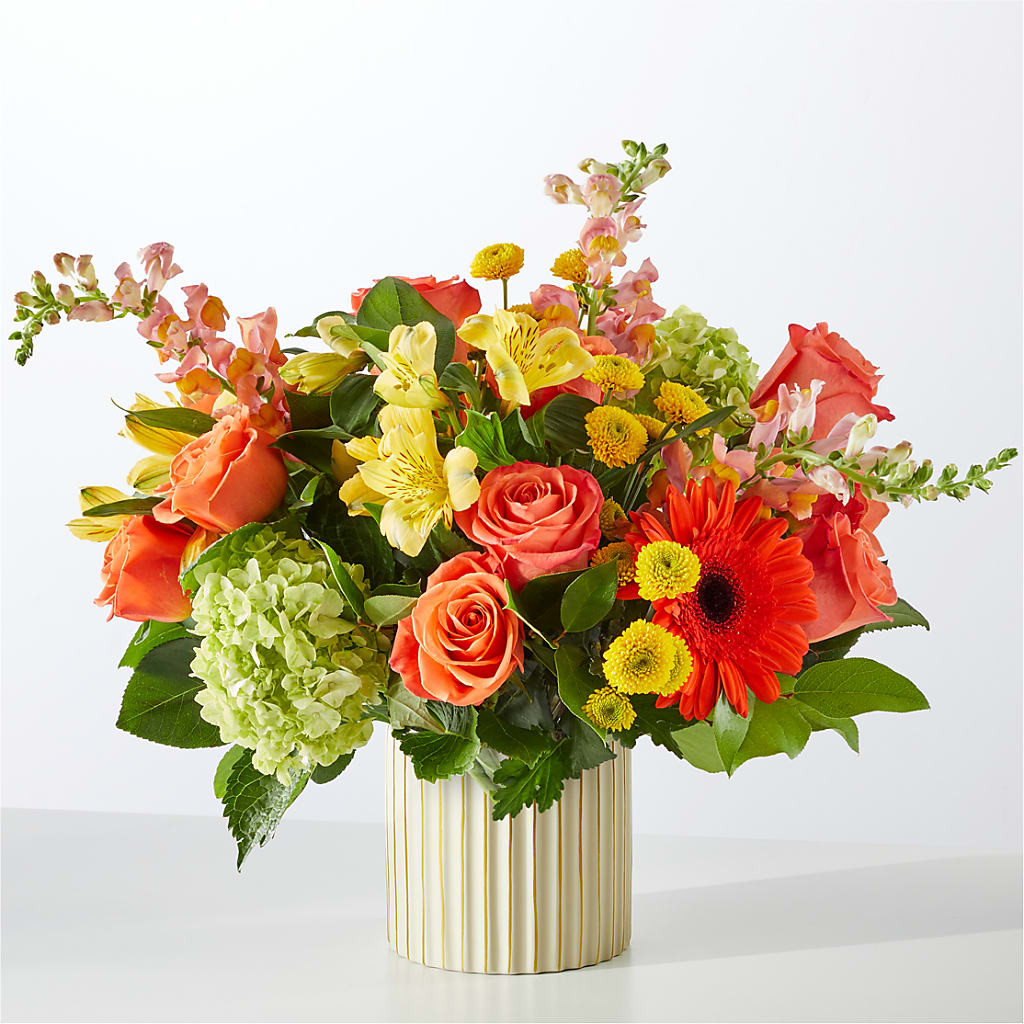 Autumn Sunshine Bouquet with Ivory Vase –  Burns Florist, Hanceville AL
