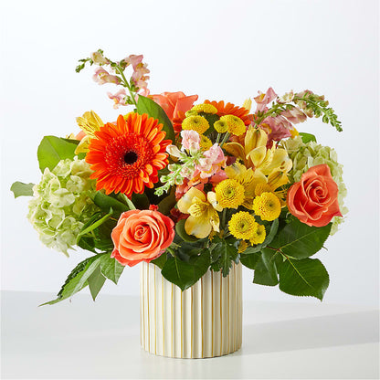 Autumn Sunshine Bouquet with Ivory Vase –  Burns Florist, Hanceville AL