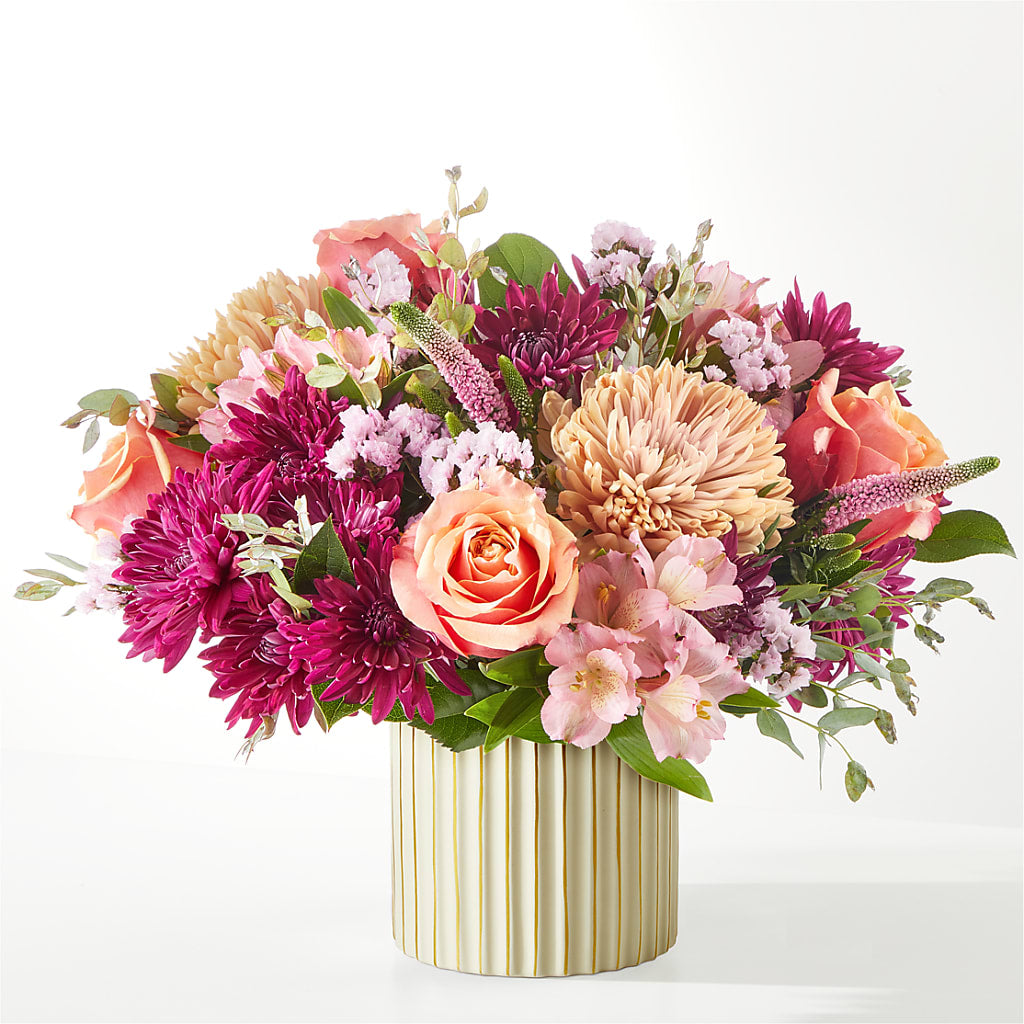 Berry Cobbler Bouquet with Ivory Vase –  Burns Florist, Hanceville AL