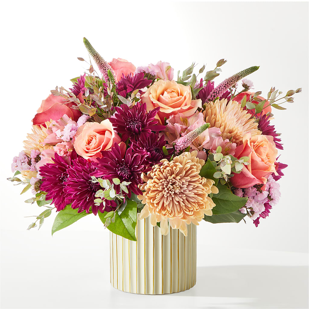 Berry Cobbler Bouquet with Ivory Vase –  Burns Florist, Hanceville AL